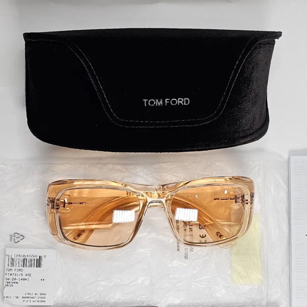 Authentic Tom Ford transparent peach sunglasses
